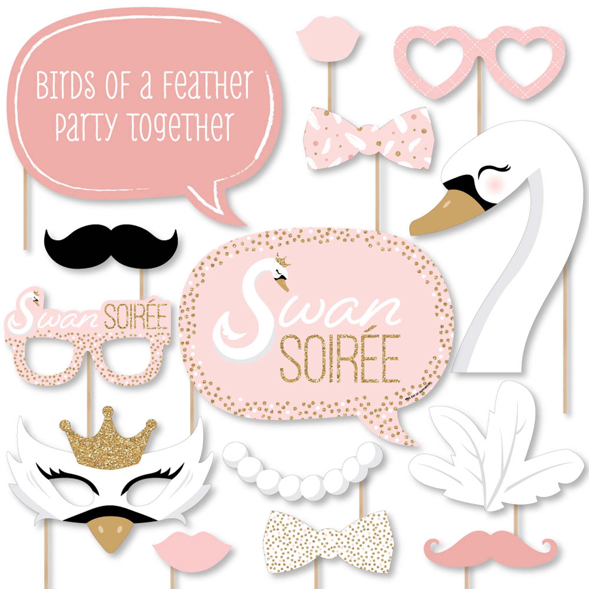 Big Dot of Happiness Swan Soiree - White Swan Baby Shower or