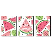 Big Dot of Happiness Sweet Watermelon - Fruit Kitchen Wall Art and Kids Room Decor - 7.5 x 10 inches - Set of 3 Prints