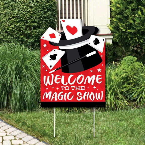 Big Dot of Happiness Ta-Da, Magic Show - Party Decorations - Magical Birthday Party Welcome Yard Sign