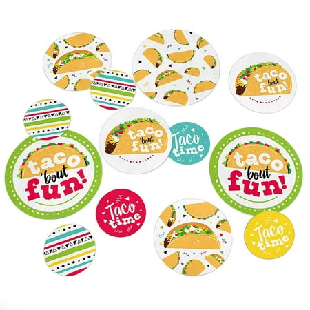 Big Dot of Happiness Taco 'Bout Fun - Fiesta Giant Circle Confetti - Party Decorations - Large Confetti 27 Count