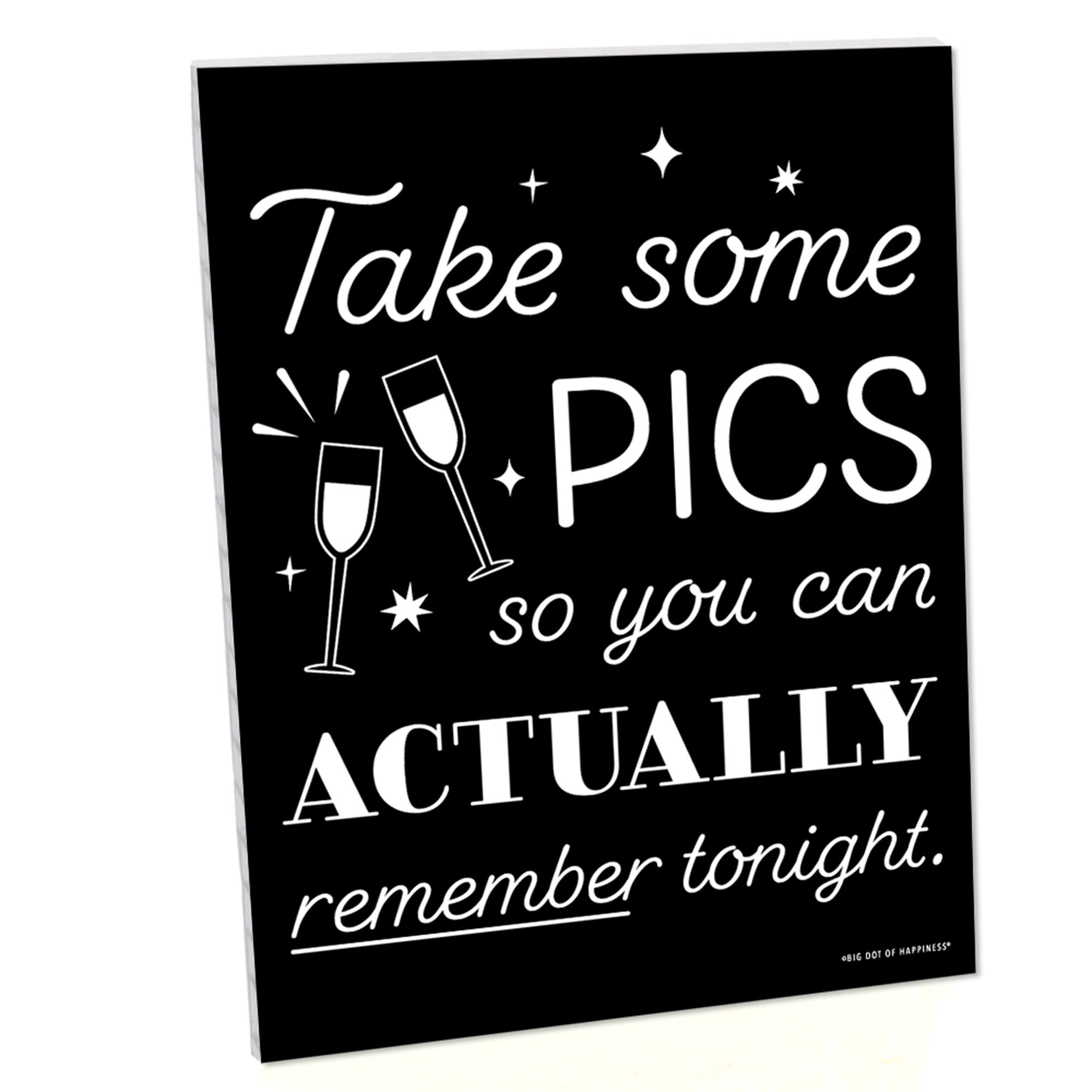 Big Dot of Happiness Take Some Pics Funny Photo Booth Sign - Printed on ...