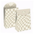 thumbnail image 1 of Big Dot of Happiness Tan Checkered Party - Gift Favor Bags - Party Goodie Boxes - Set of 12, 1 of 8