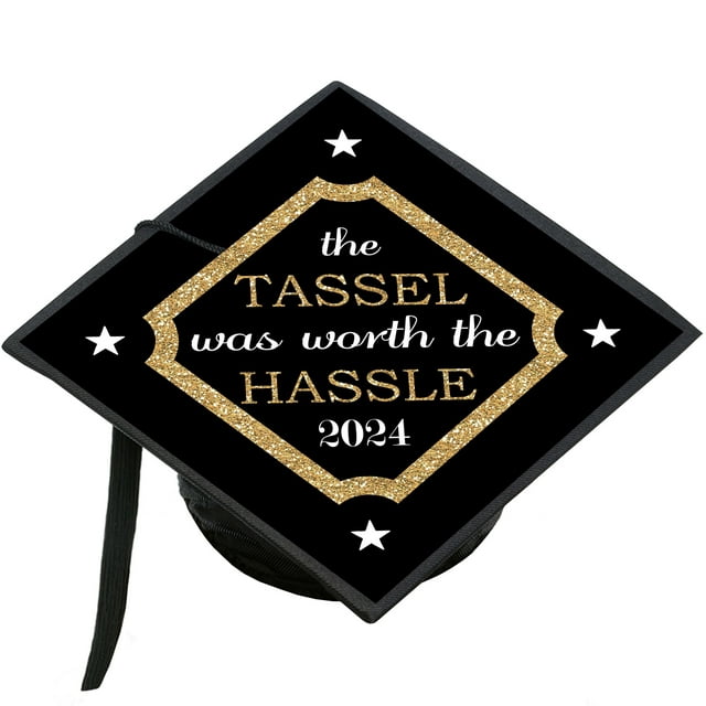 Big Dot of Happiness Tassel Worth The Hassle - Gold - 2024 Graduation ...