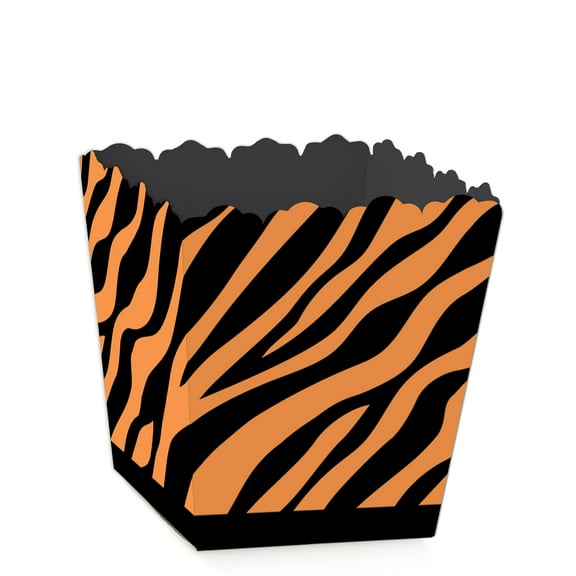 Big Dot of Happiness Tiger Print - Party Mini Favor Boxes - Jungle Party Treat Candy Boxes - Set of 12