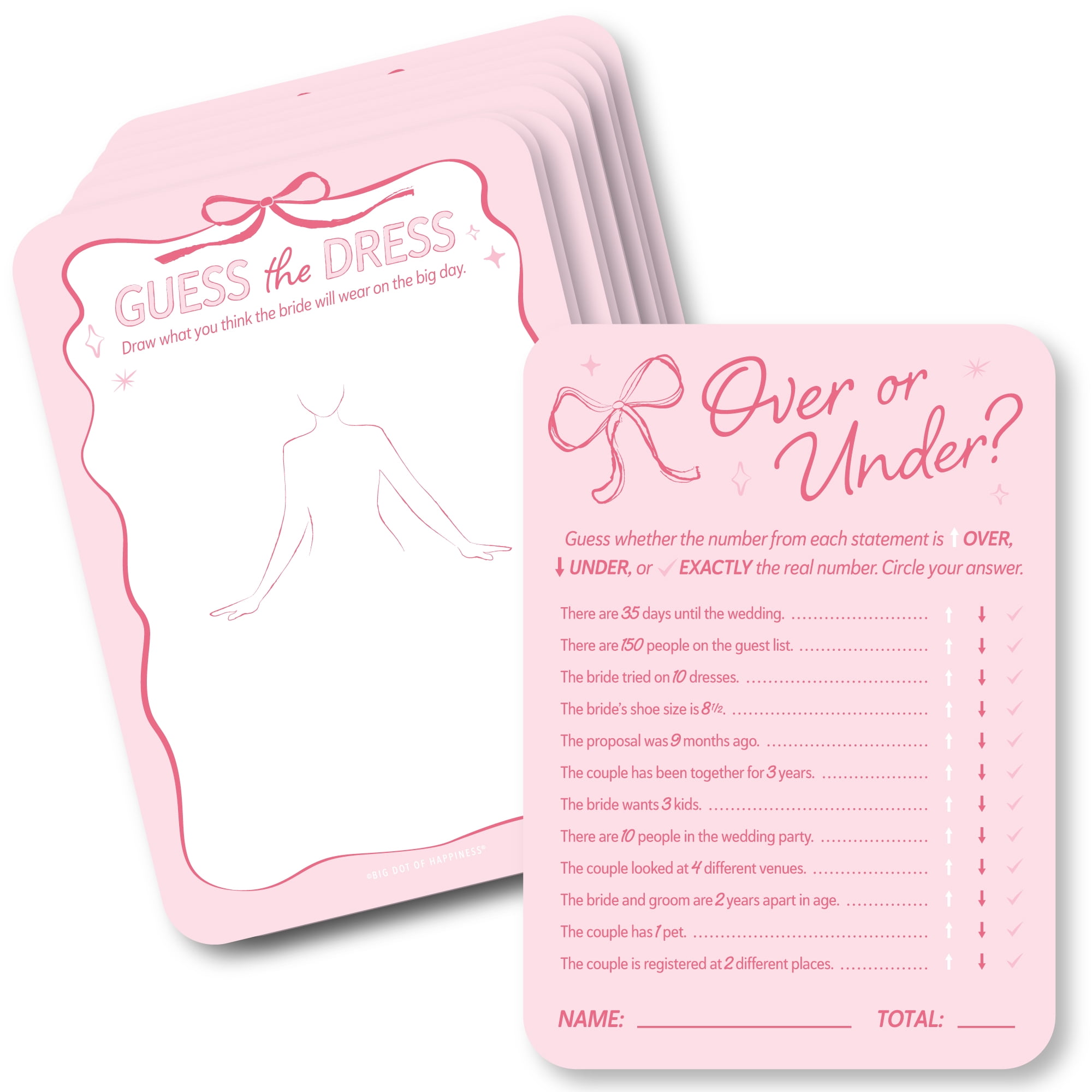 Big Dot of Happiness Tying the Knot Bridal Shower 2-in-1 Game Cards ...