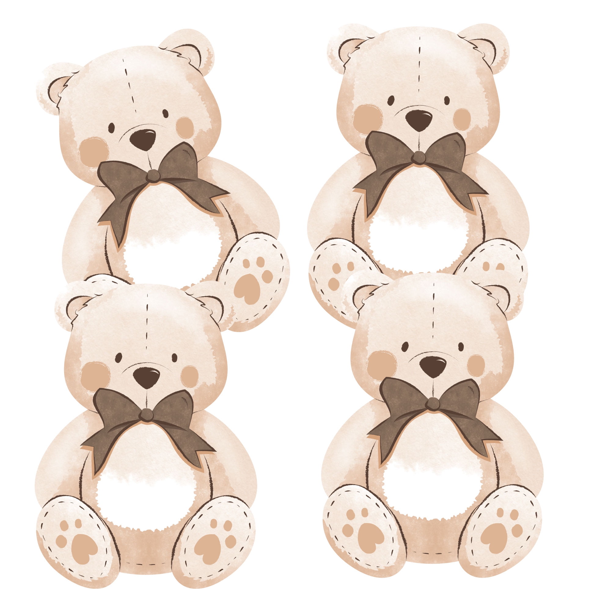 HERMA Bears With Flowers Stickers - 24 Cute Decorative Labels On 3 Sheets - View #2