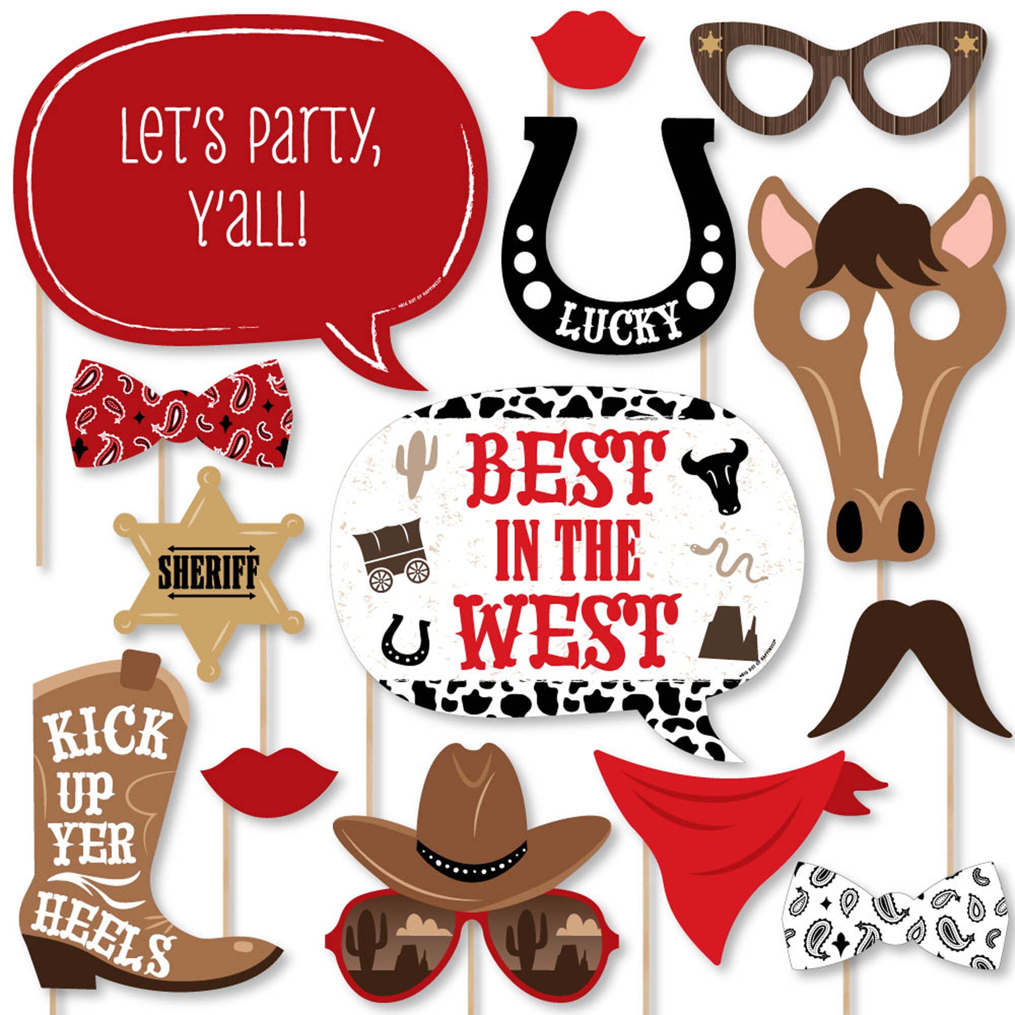Big Dot of Happiness Western Hoedown Wild West Cowboy Party Photo Booth Props Kit 20 Count 706ffa39 02d2 4977 9780 500e5b683990.77e78601e5f7ddef3cb74868367dc3e9