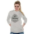 thumbnail image 1 of Big Dreams Grow Into m Inspirational Women Plus Size Long Sleeve Graphic Tee Brisco Brands 2X, 1 of 5