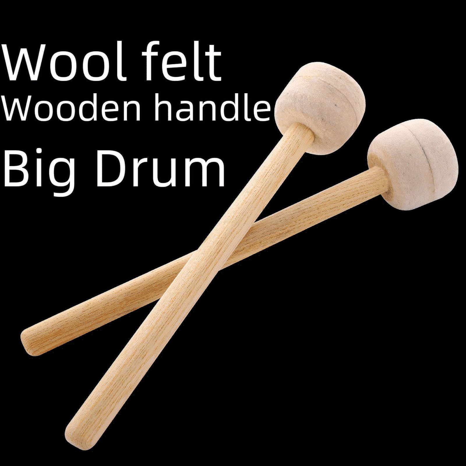 Big Drum stick big Army drum hammer drumstick drum stick solid wood wooden handle length 32CM big Army drum drumstick