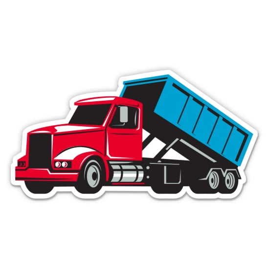 Big Dump Truck - 3" Vinyl Sticker - For Car Laptop Water Bottle Phone - Waterproof Decal