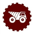 thumbnail image 1 of Big Dump Truck Vinyl Decal - Large - Dark Red, 1 of 2