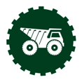thumbnail image 1 of Big Dump Truck Vinyl Decal - Medium - Hunter Green, 1 of 2