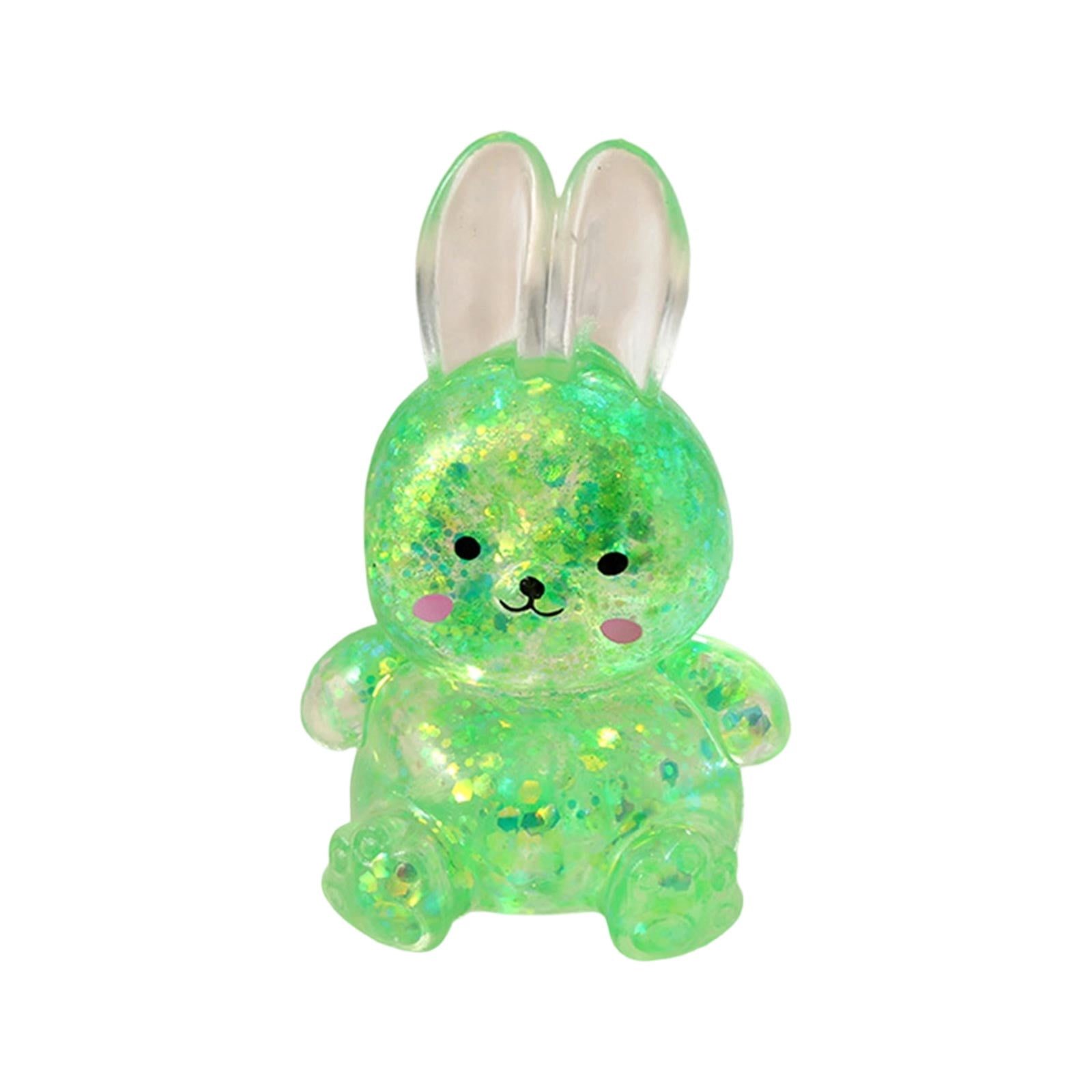 Big-Eared Bunny Squishy Stress Ball – Maltose Filled Slow Rising Squeeze for Hand Tension, Cute Desk Decor & Party Favors (Green)