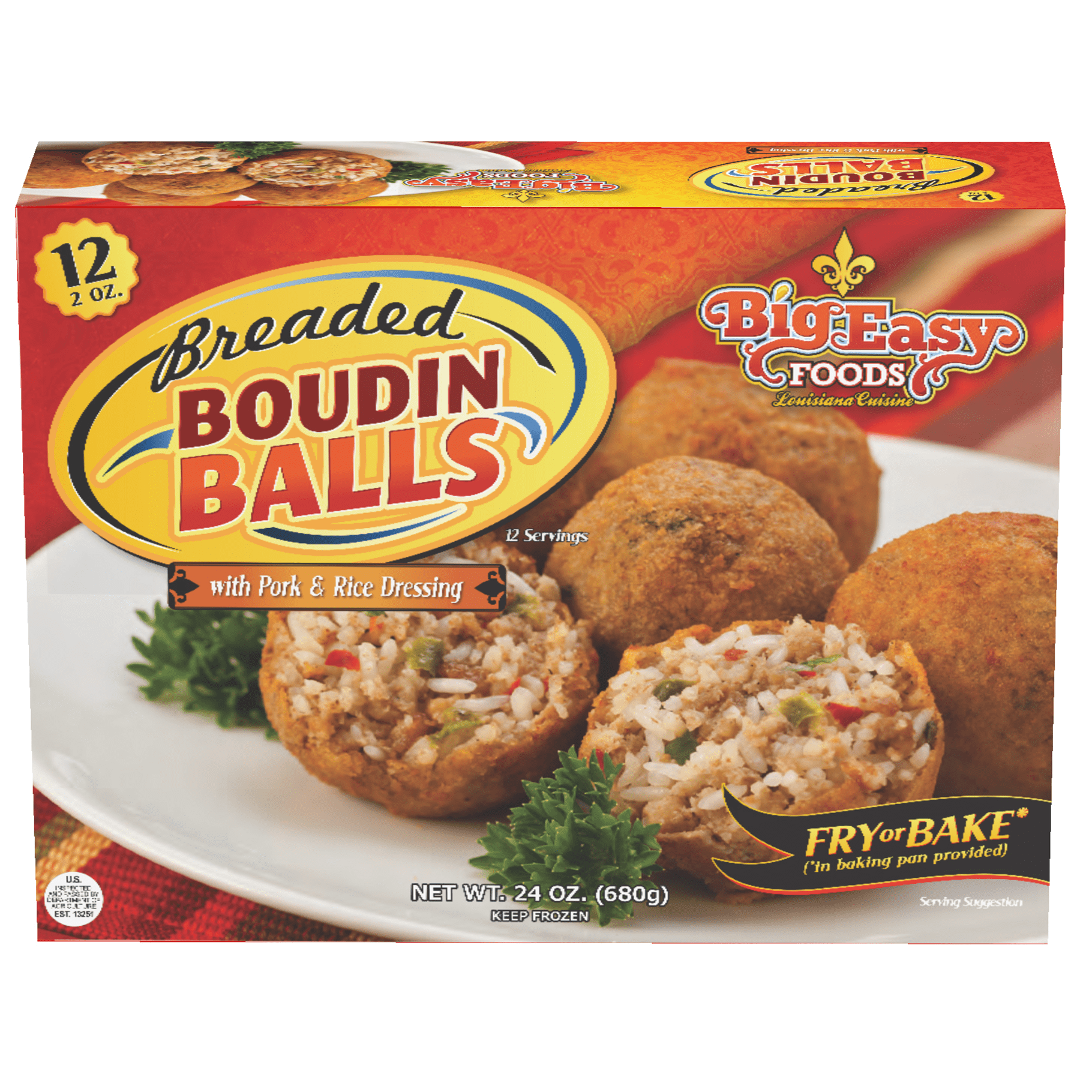 Big Easy Foods Breaded Boudin Balls, 24 oz, 12 Count, Frozen - Walmart.com