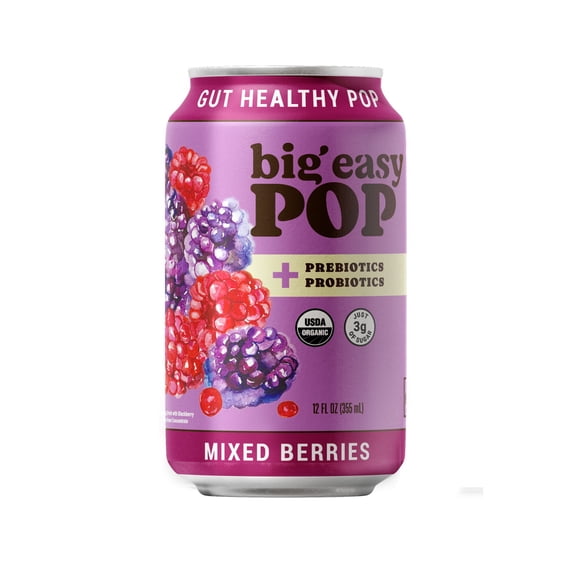 Big Easy Pop Mixed Berry Sparkling Drink 12 fl oz