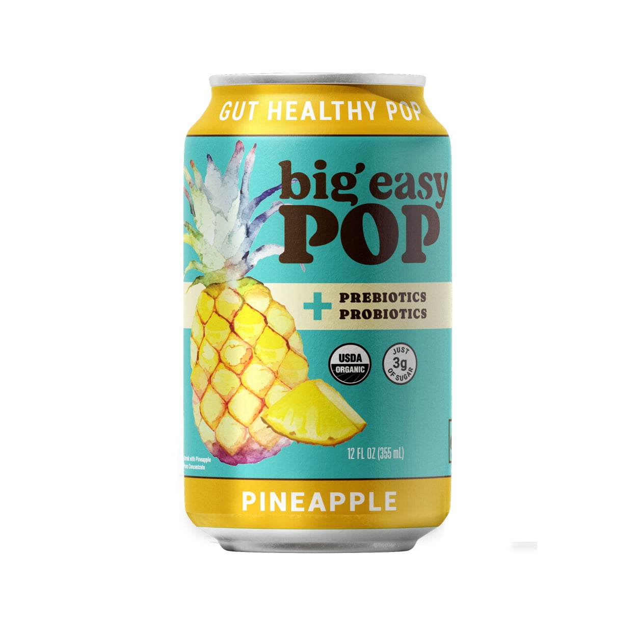 Big Easy Pop Pineapple Sparkling Drink 12 fl oz - Walmart.com