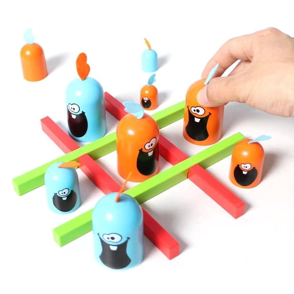 Big Eat Small Tic Tac Toe Game 2 Player Board Games for Teen & Adults Strategic Thinking Puzzle Game with Bright Colors & Sizes for Enhanced Family Connection