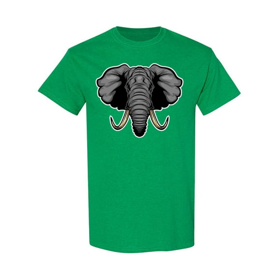 Big Elephant Head Design T-Shirt Men -Image by Shutterstock, Male Large