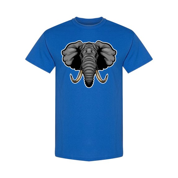 Big Elephant Head Design T-Shirt Men -Image by Shutterstock, Male Large