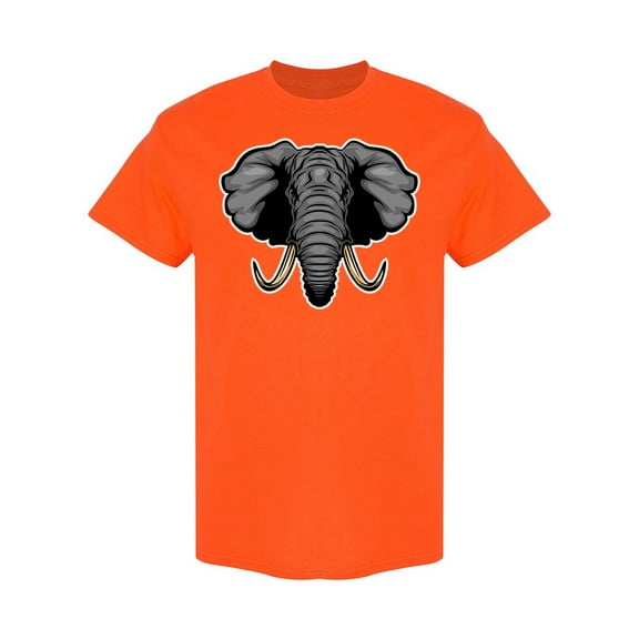 Big Elephant Head Design T-Shirt Men -Image by Shutterstock, Male Large