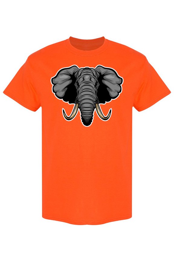 Big Elephant Head Design T-Shirt Men -Image by Shutterstock, Male Large