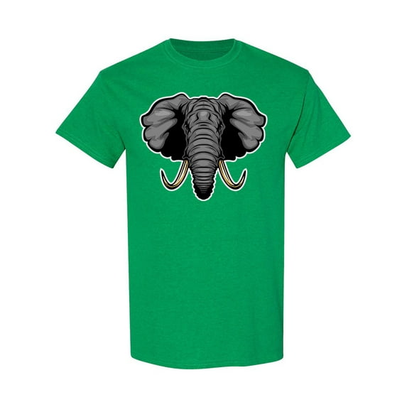 Big Elephant Head Design T-Shirt Men -Image by Shutterstock, Male XX-Large