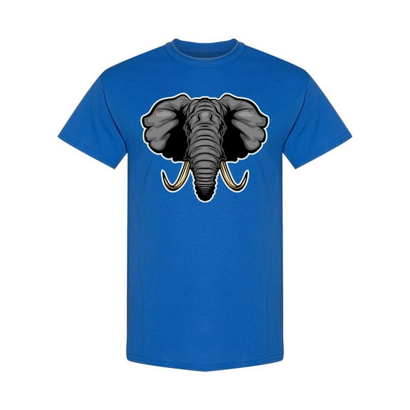 Big Elephant Head Design T-Shirt Men -Image by Shutterstock, Male x-Large