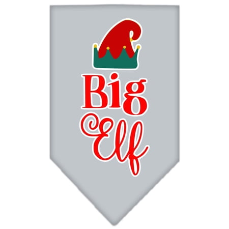 Mirage Pet Big Elf Screen Print Bandana Grey Small