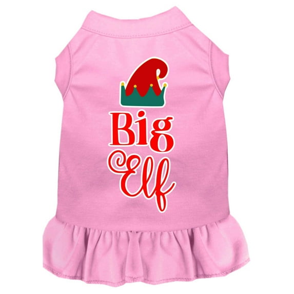 Christmas Pet Dog Cat Dress Screen Printed, "Big Elf"