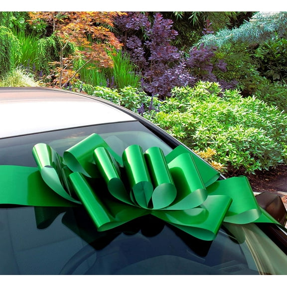 Big Emerald Green Car Bow - Fully Assembled, 25" Wide, Fall, Christmas, St. Patrick's Day, Easter