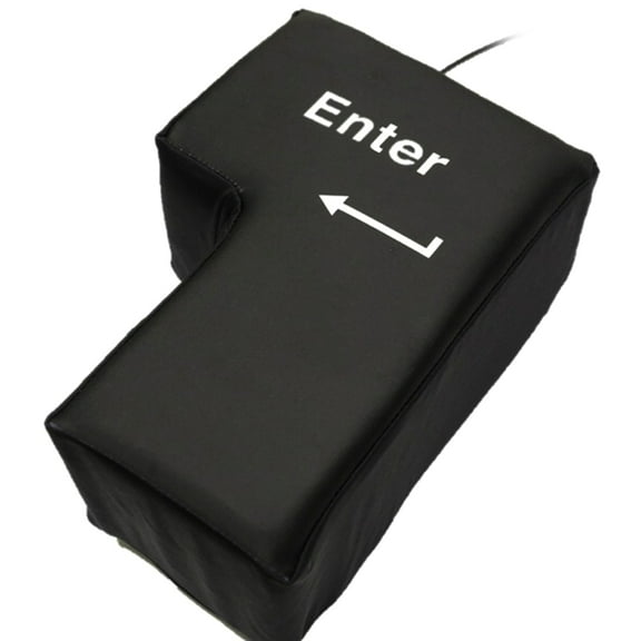 Big Enter Key Pillow Button USB Enter Key Replacement Stress Reliever Creative Gift For Laptop Computer
