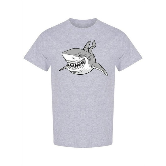 Big Evil Shark T-Shirt Men -Image by Shutterstock, Male XX-Large