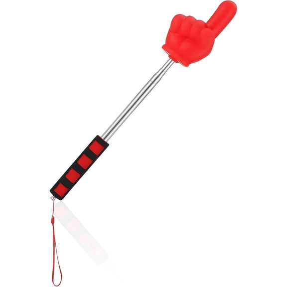 Big Extendable Pointer Finger Stick, Teacher Pointer Stick for Classroom with Soft Grip Handle, Teaching and Presentations, Teacher Supplies Interactive Learning, Retractable Pointers to 32 Inches