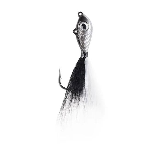 Mustad Big Eye Bucktail Black,Silver, 1,4oz Jigs