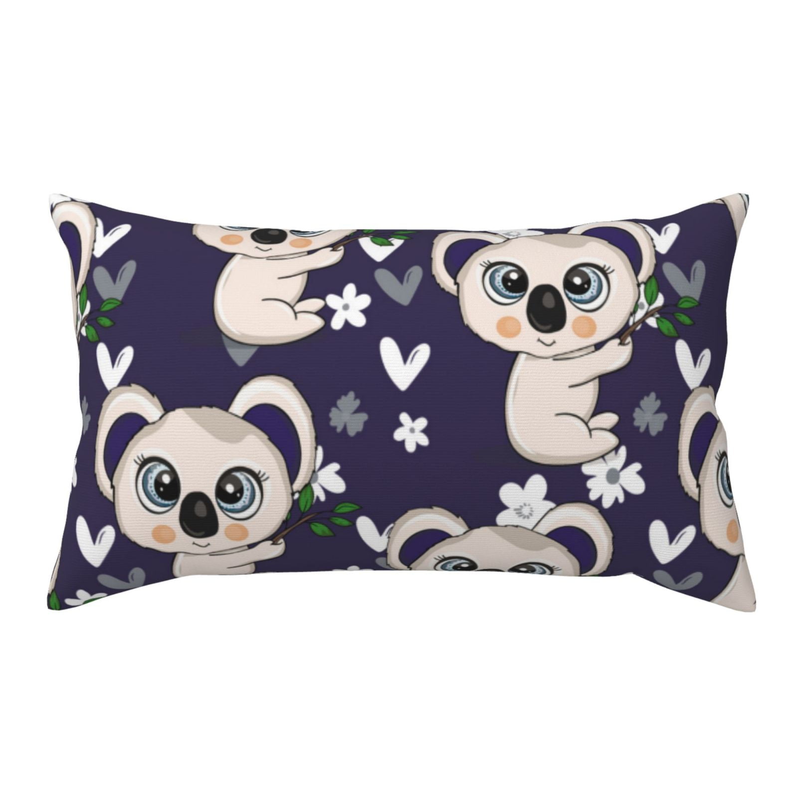 Big Eye Koala Dark Blue King Pillow Cases, Soft King Size Pillow Cases
