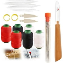 Big Eye Steel Sewing Needles Kit, 37PCS Big Eye Steel Needles Set - Long & Thin Handmade Quilting & Sewing Needles Kit for DIY Sewing (37 pcs)