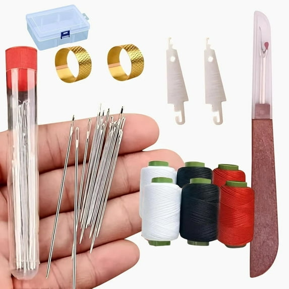 Big Eye Steel Hand Sewing Needles Kit (37 Piece)
