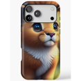 Big-Eyed Orange-Brown and White Cat Tough Case for Apple iPhone, Dual ...