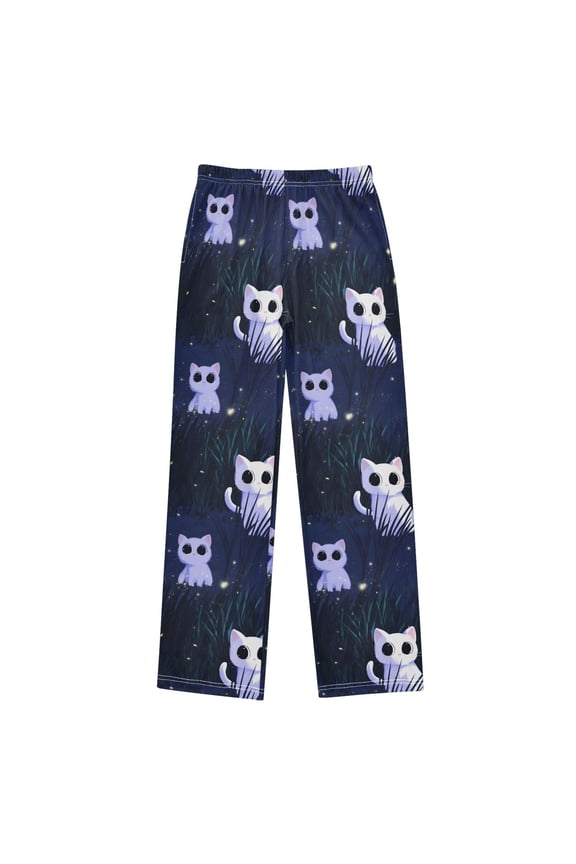 Big Eyes Kittens Pajama Pants Soft Lightweight Lounge Pants Bottoms Sleep Pants Warm Comfy