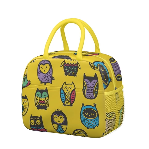 Big Eyes Owl Thermal Lunch Bag - Leakproof & Durable Insulated Lunch Tote, Spacious and Easy to Clean, Perfect for Work, Travel, or Picnic