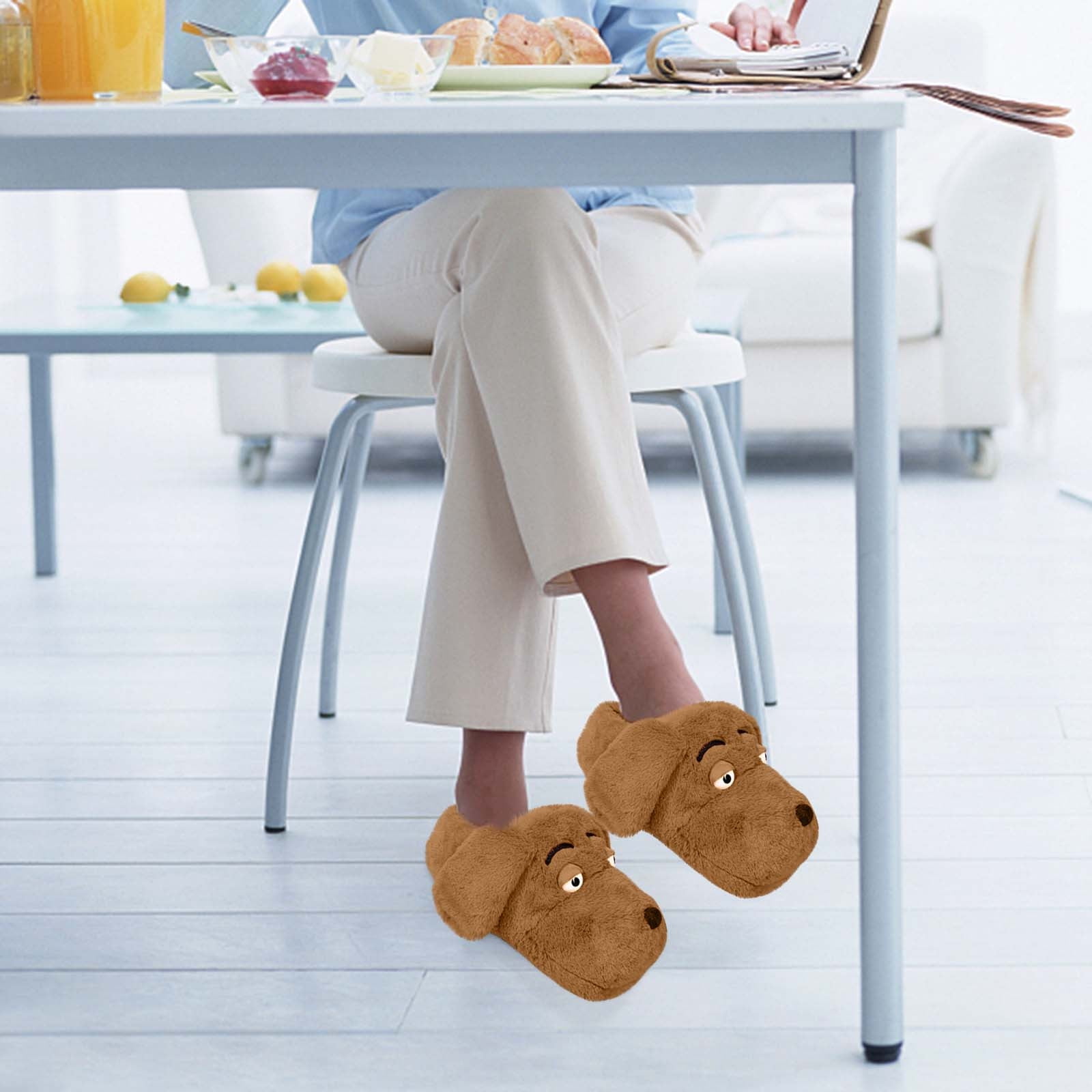 Big Eyes Rabbit Christmas Clearance And Winter Gifts Dog Plush Slippers Floor Winter Gift Home