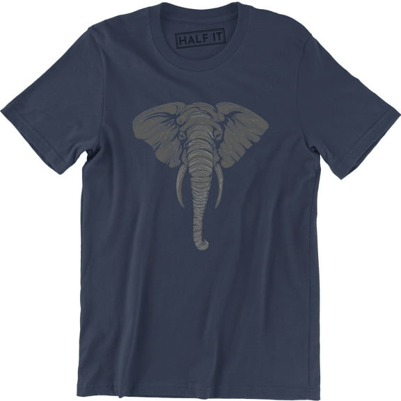 Big Face Elephant by The Mountain Giant Head Zoo Animal Lover Mens T-Shirt