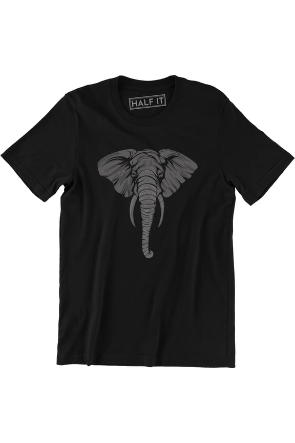 Big Face Elephant by The Mountain Giant Head Zoo Animal Lover Mens T-Shirt