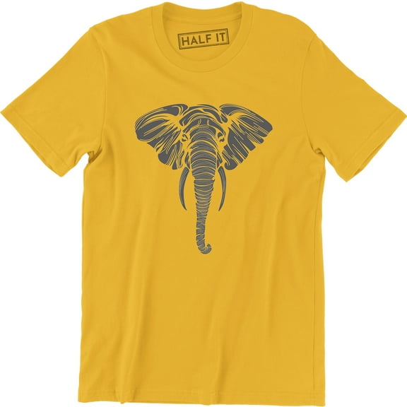 Big Face Elephant by The Mountain Giant Head Zoo Animal Lover Mens T-Shirt