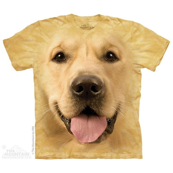 Big Face Golden Retriever T-Shirt by The Mountain - Adult & Youth Sizes (Youth Small)