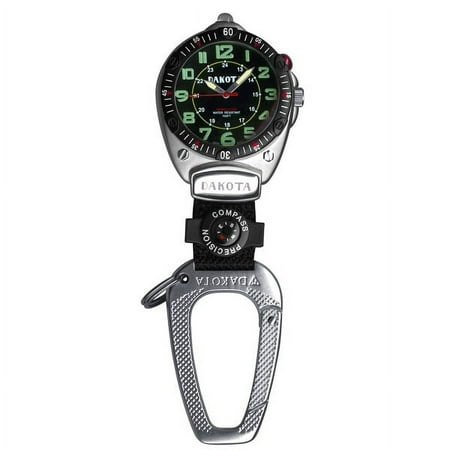 Big Face, LED Microlight Clip Watch with Military Dial