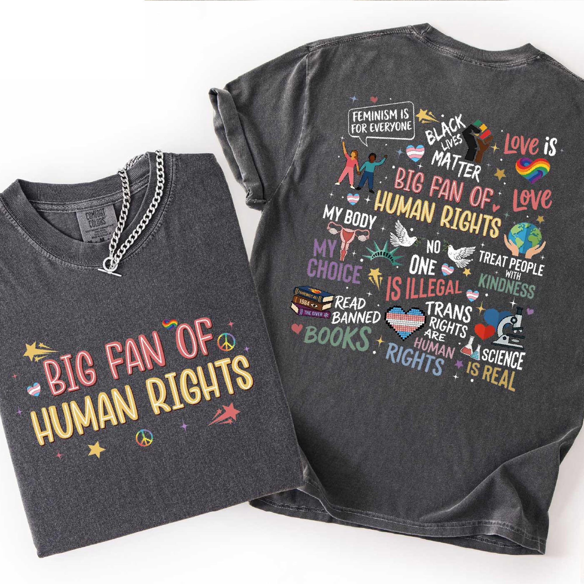 Big Fan Of Human Rights Comfort Colors Shirt, Equality Social Justice T ...