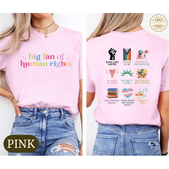 Big Fan Of Human Rights Shirt, Equality T-shirt, Human Rights Top ...