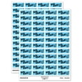 thumbnail image 1 of Big Fan Sports Foam Finger Teacher Student School Sticker Set - Light Blue - Gloss Finish - 1.25" Mini, 1 of 7