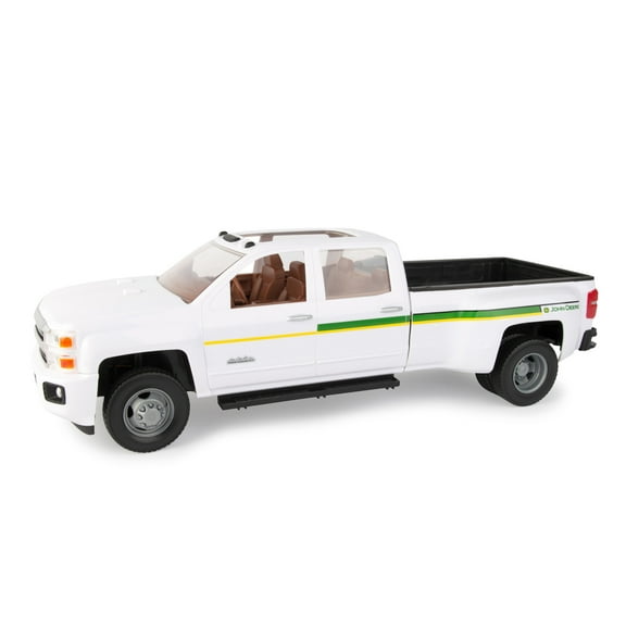 Big Farm Lights & Sounds Chevrolet Silverado 3500 John Deere Dealership Truck - 1:16 Scale